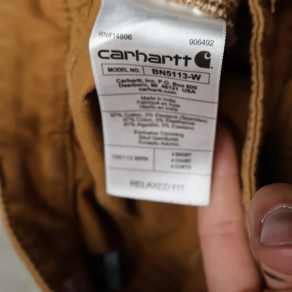 Carhartt Pants Womens 4 Short Brown Essential Ashland Relaxed Fit Workwear 29x30